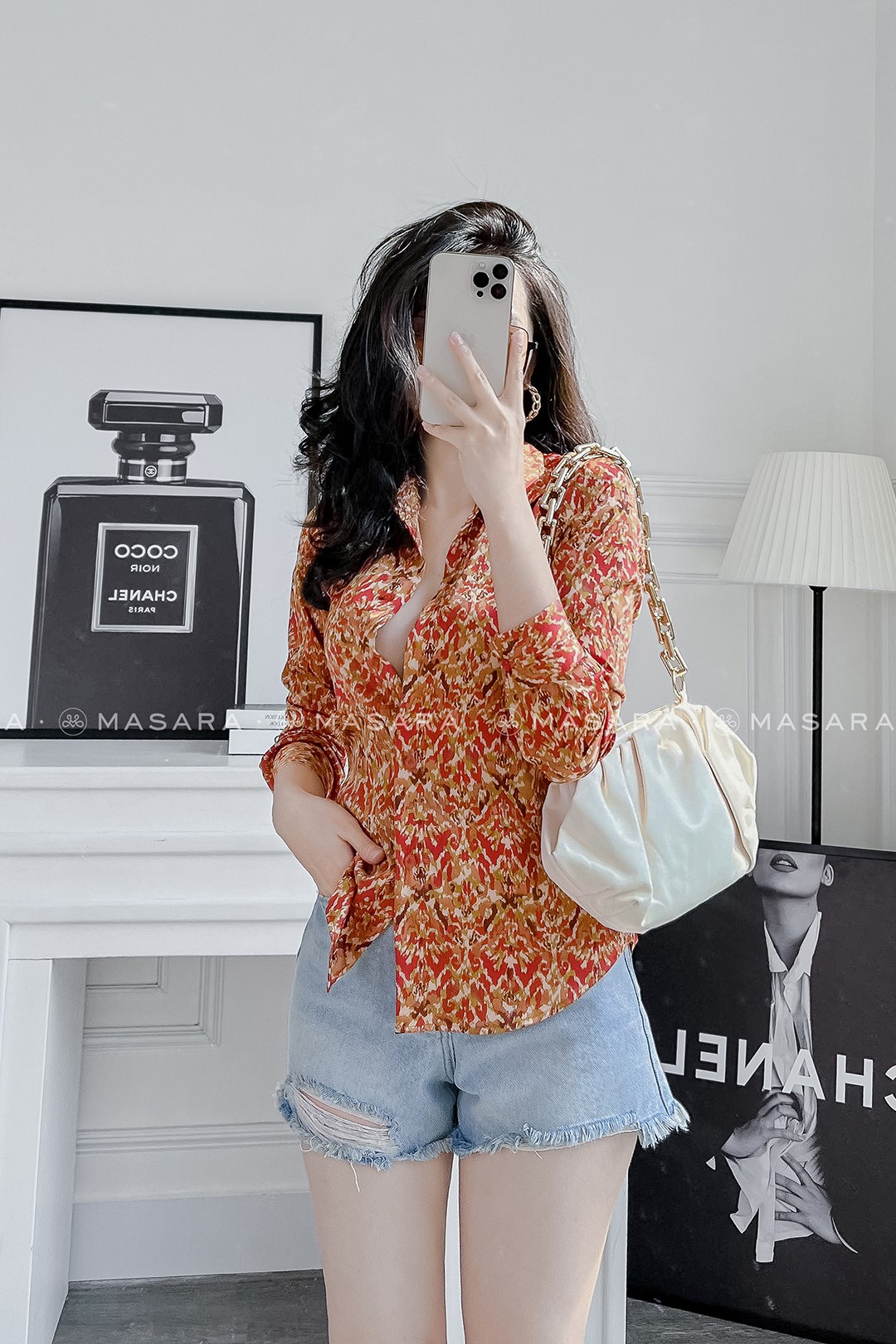 QUẦN JEAN SHORT XANH TUA RUA