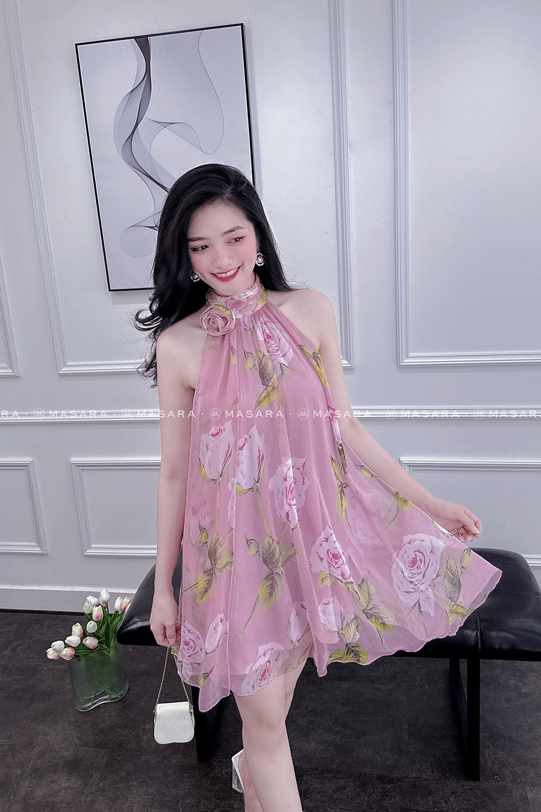 Váy yếm hồng | Shopee Việt Nam