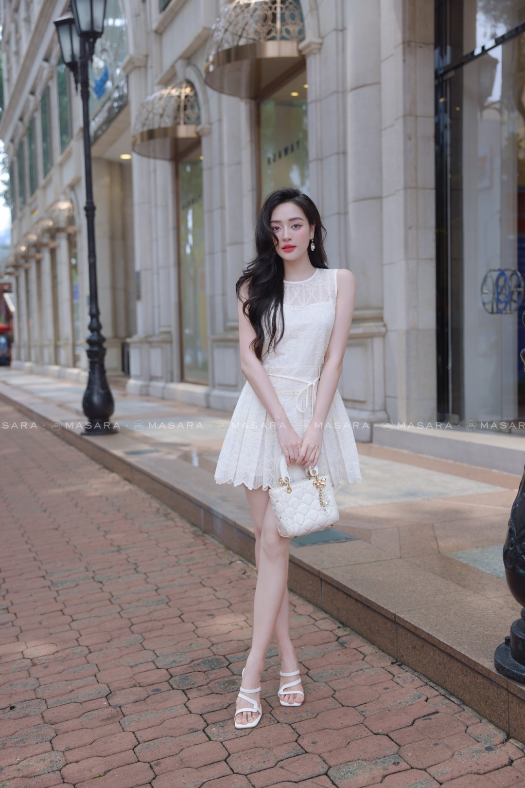 ĐẦM SUÔNG THÊU KEM XẾP LY