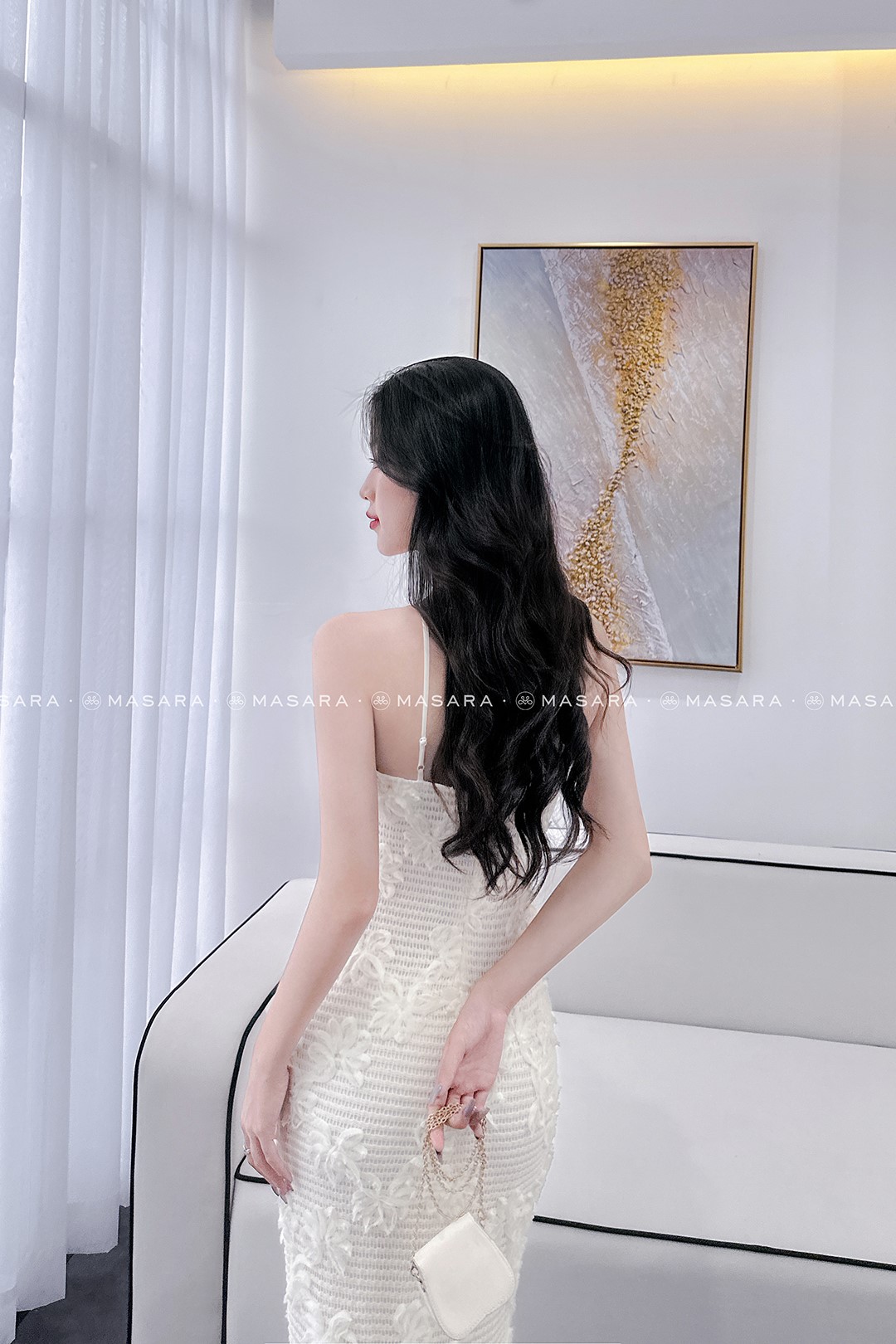 ĐẦM YẾM KEM HOA 3D