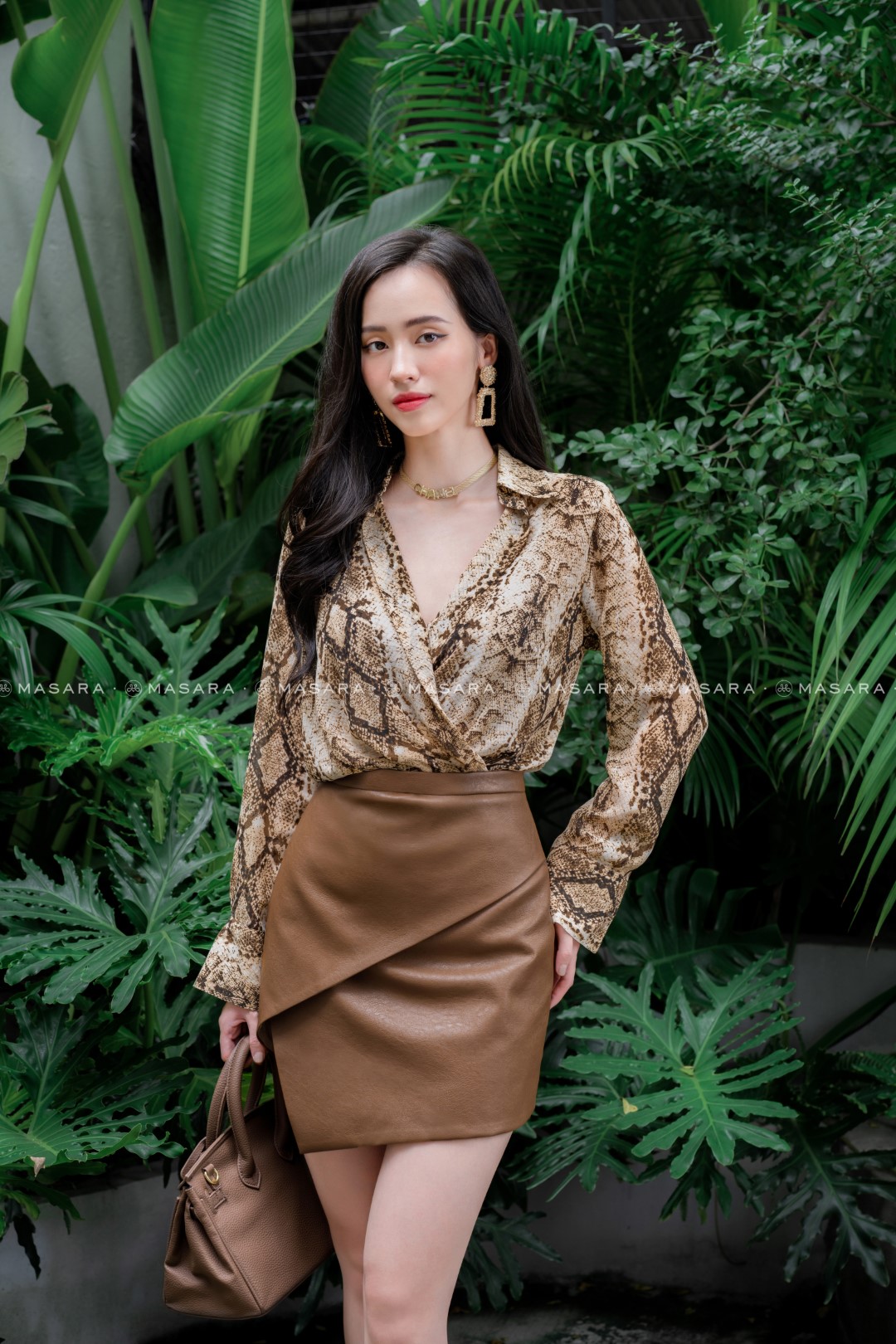 ÁO VOAN LỤA DA RẮN XOẮN EO