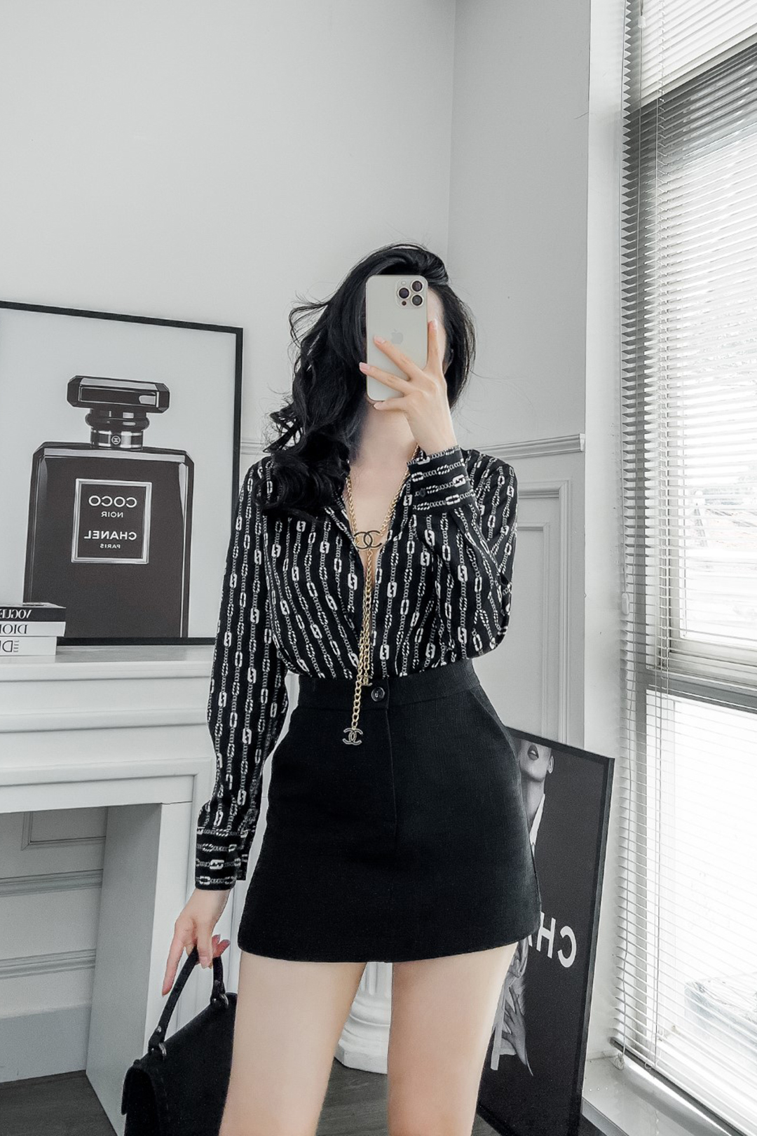 SƠ MI LỤA ĐEN CC