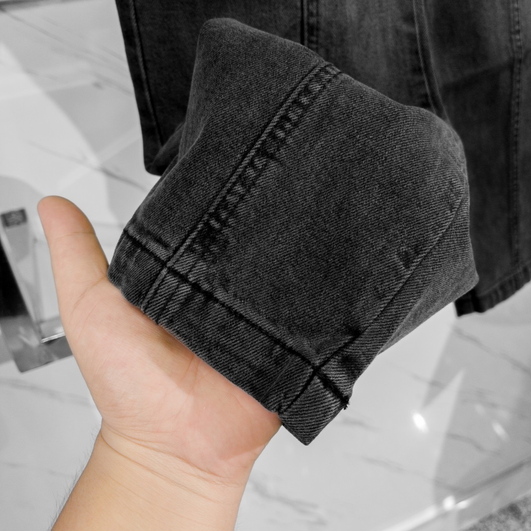 QUẦN JEAN BAGGY CUT OUT MÀU XÁM