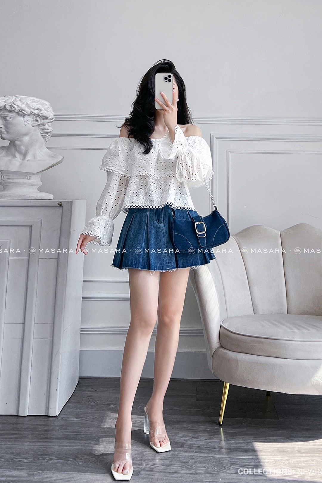 ÁO BOIL THÊU TRẮNG VIỀN REN - FORM LỬNG