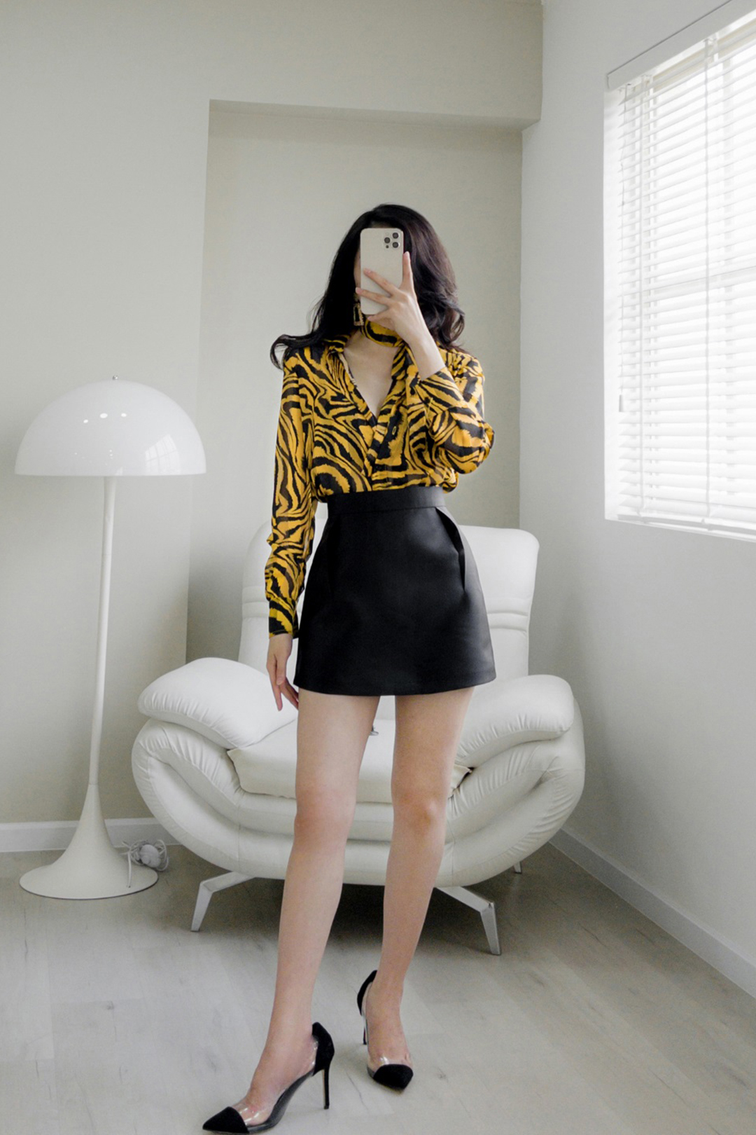 SƠ MI VOAN LỤA NGỰA VẰN VÀNG + DÂY NƠ