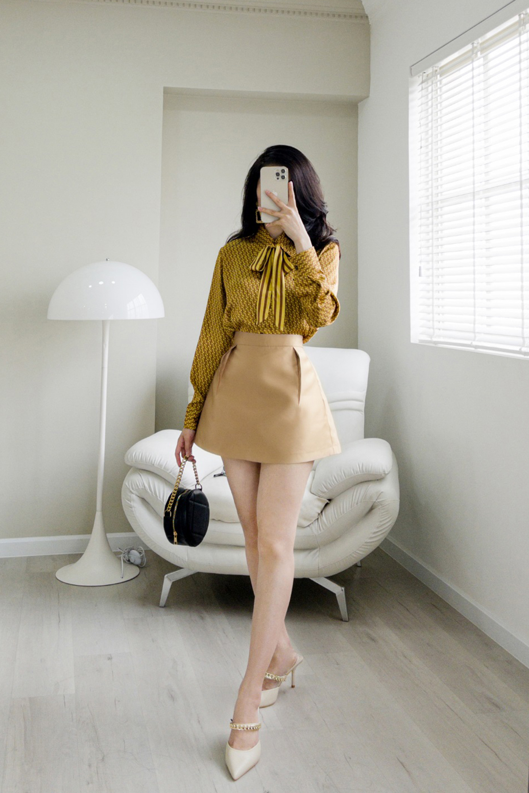 SƠ MI LỤA HỌA TIẾT NƠ SỌC