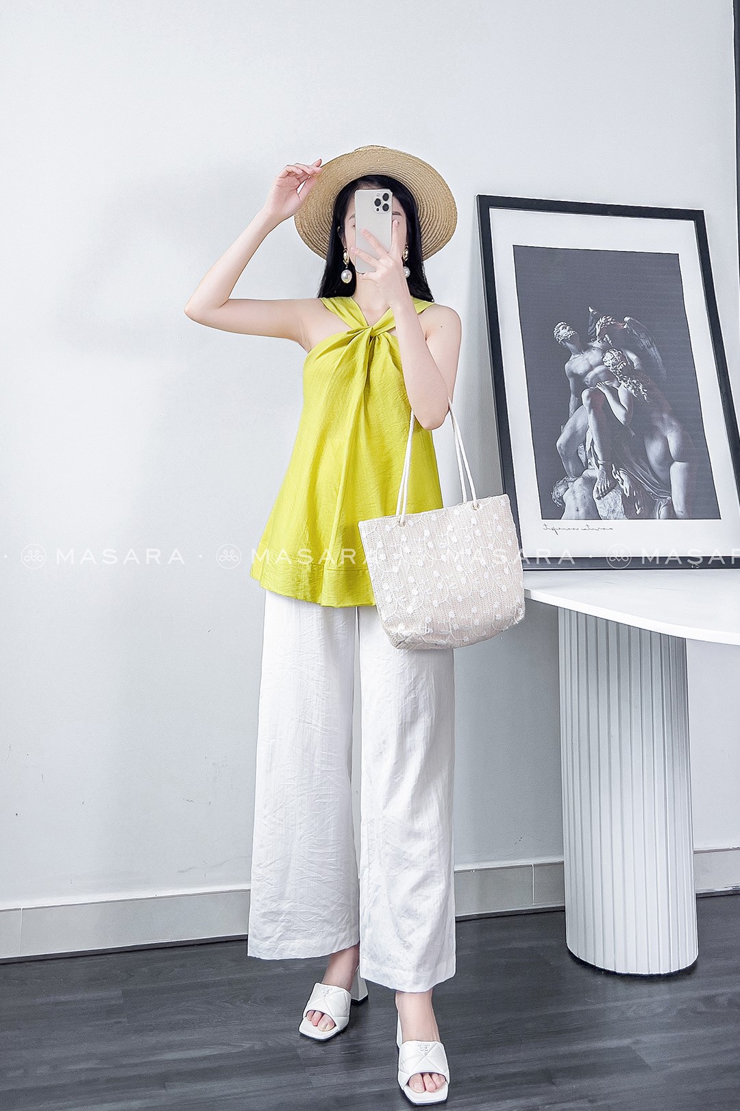 ÁO YẾM ĐŨI LỤA XANH BƠ