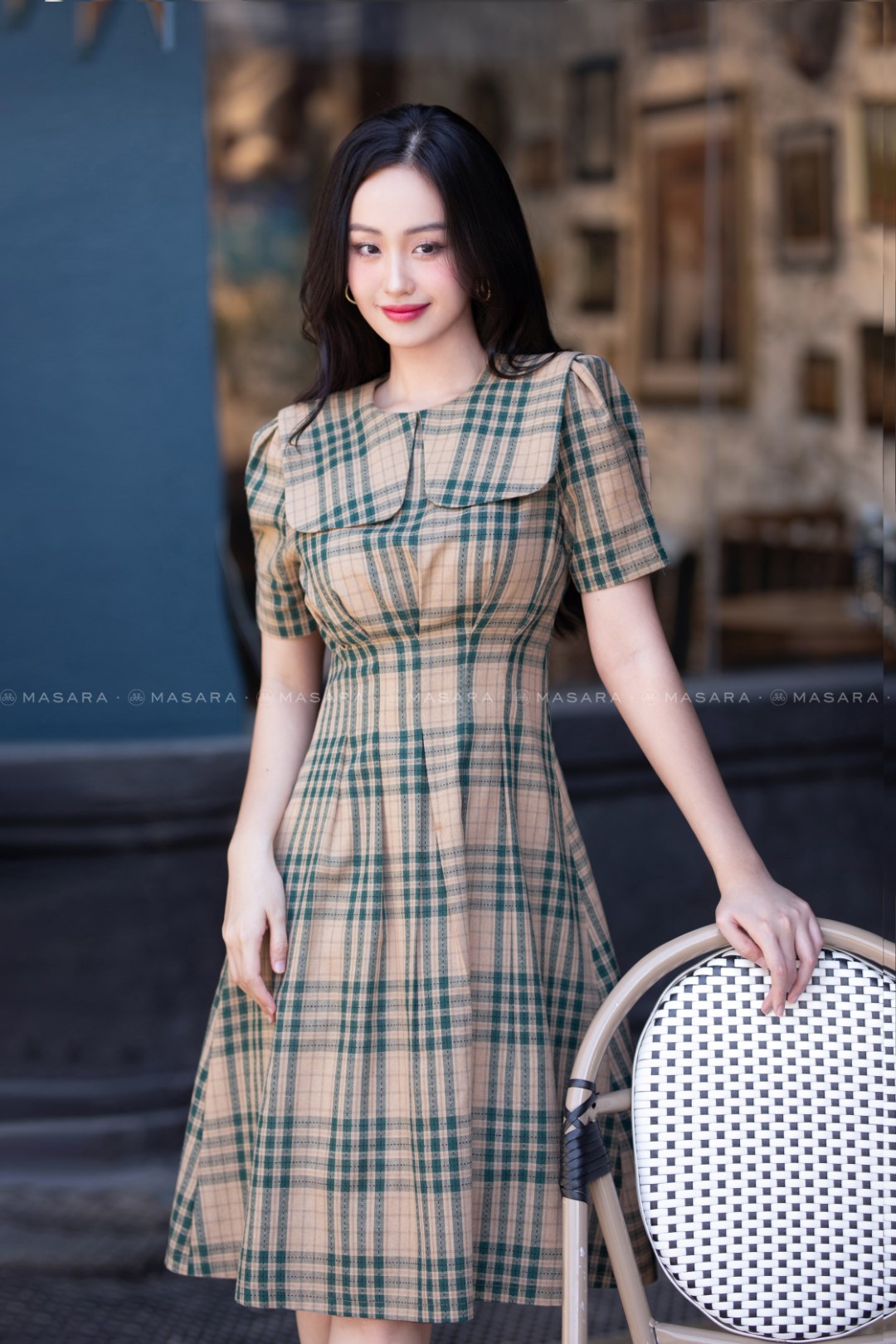 ĐẦM KẺ XANH VINTAGE