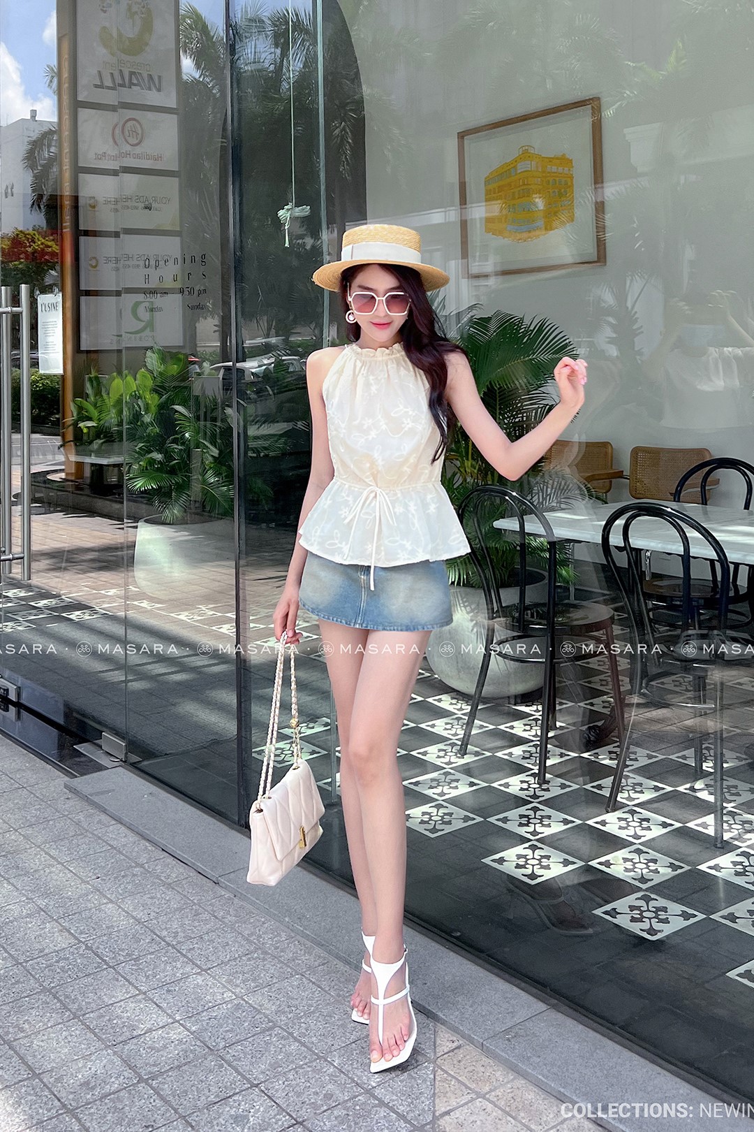 QUẦN VÁY JEAN XANH RÊU NHẠT