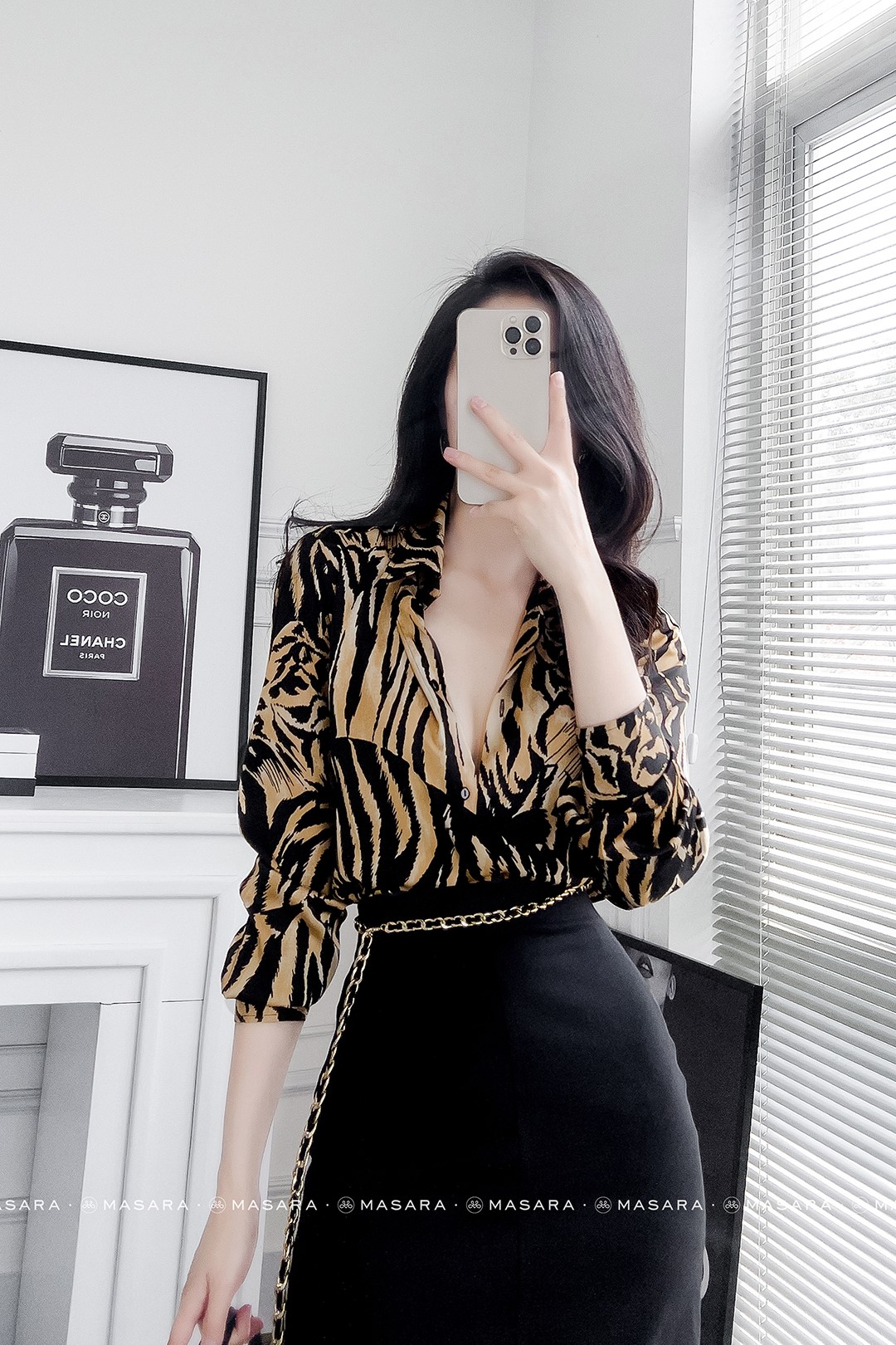 SƠ MI LỤA TIGER MÀU NÂU
