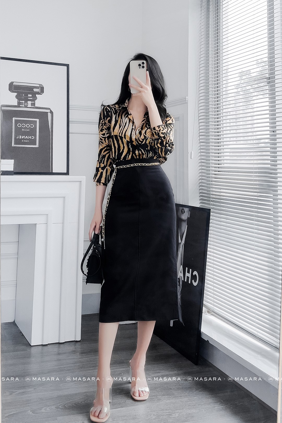SƠ MI LỤA TIGER MÀU NÂU
