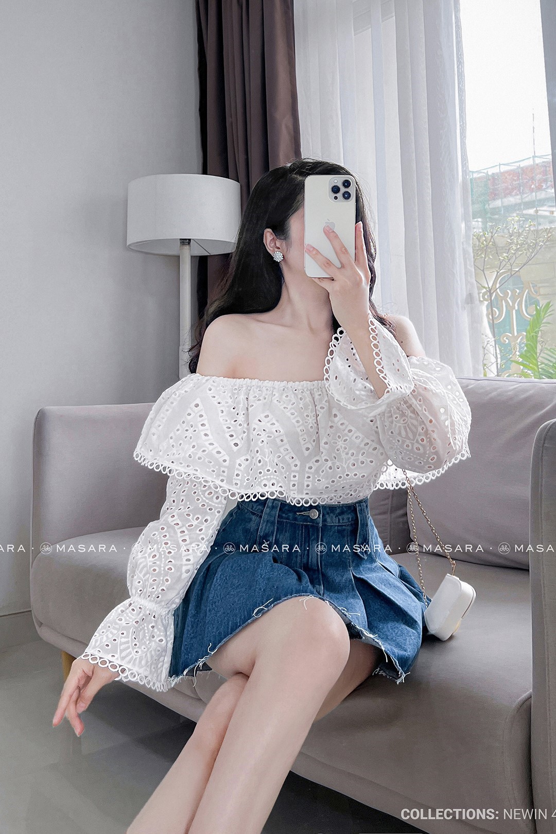 CHÂN VÁY XẾP LY màu xanh dương nhạt Olioli Fashion | Shopee Việt Nam