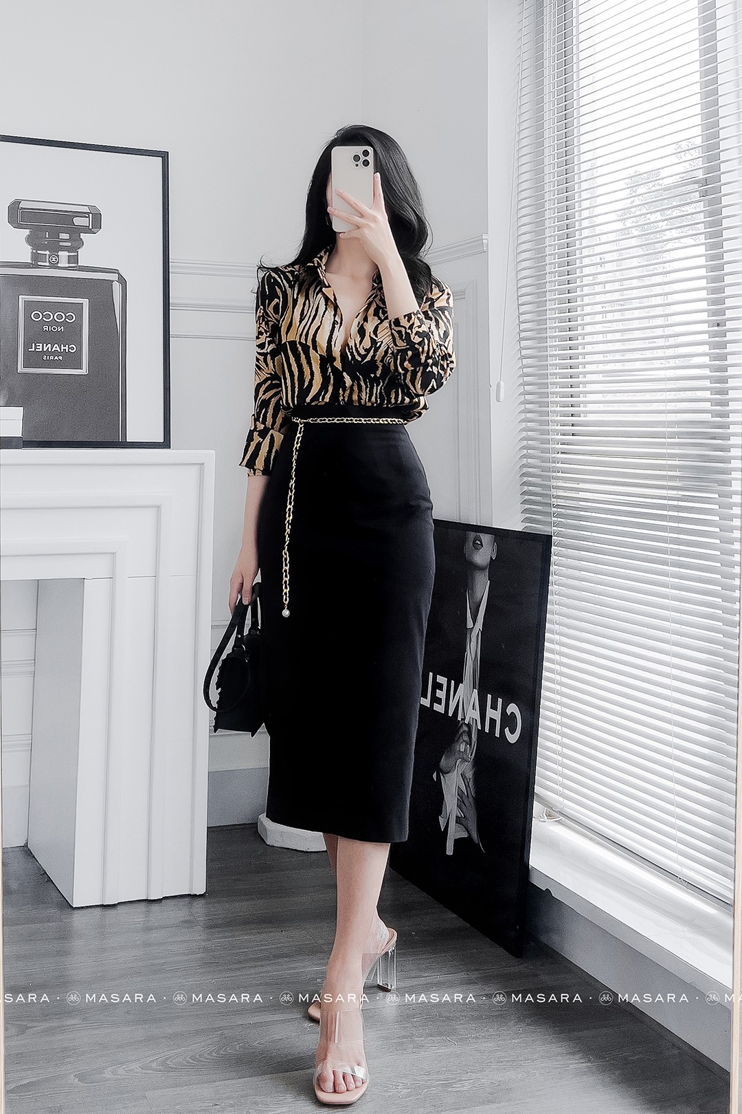SƠ MI LỤA TIGER MÀU NÂU