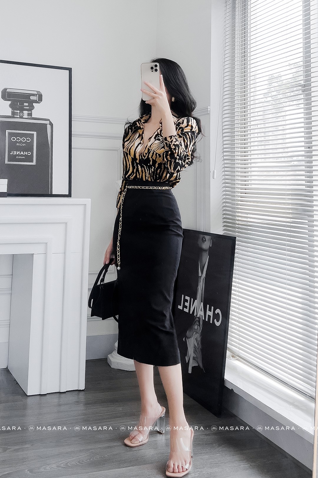 SƠ MI LỤA TIGER MÀU NÂU