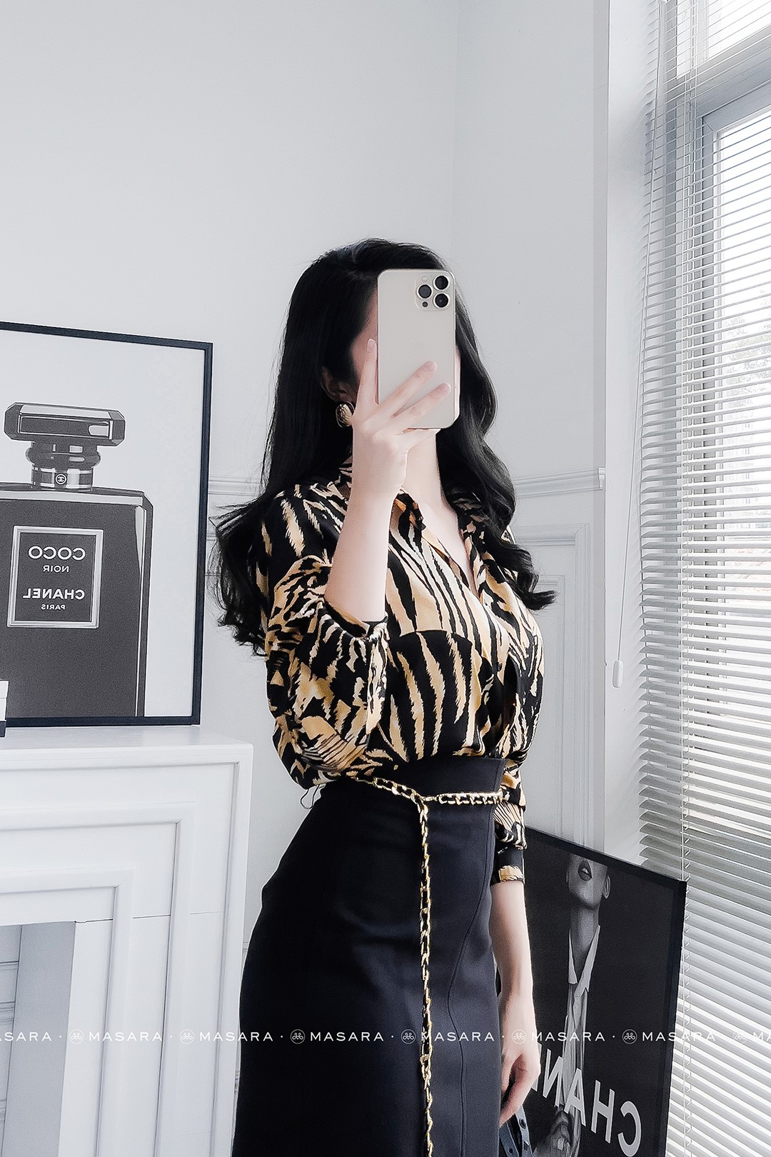 SƠ MI LỤA TIGER MÀU NÂU