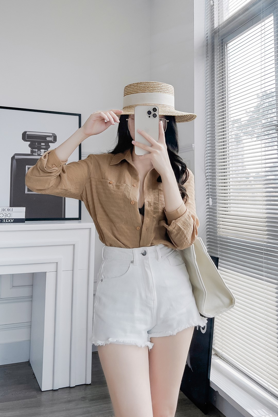 SƠ MI LỤA ĐŨI NHÚNG MÀU NÂU