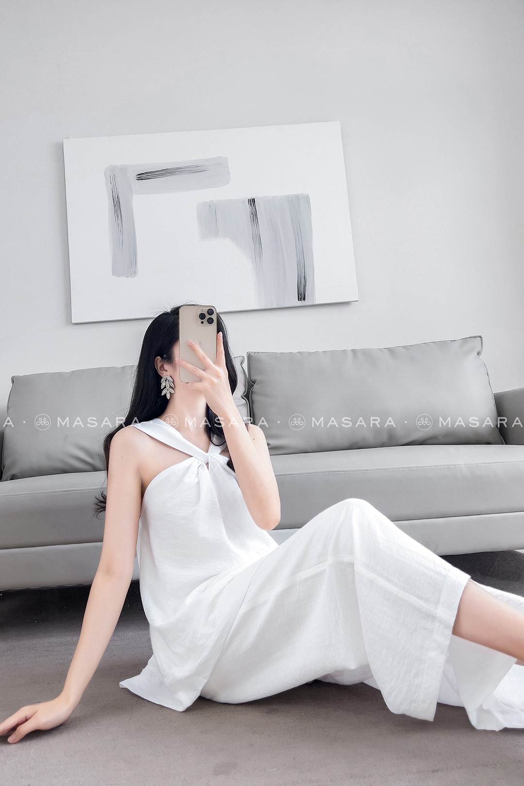 ÁO YẾM ĐŨI LỤA TRẮNG