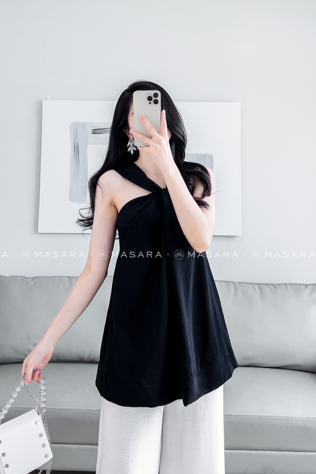 ÁO YẾM ĐŨI LỤA ĐEN
