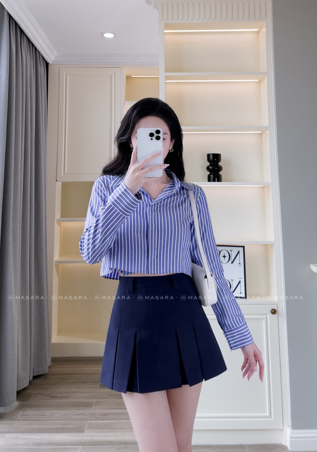 ÁO SƠ MI LỬNG KẺ XANH