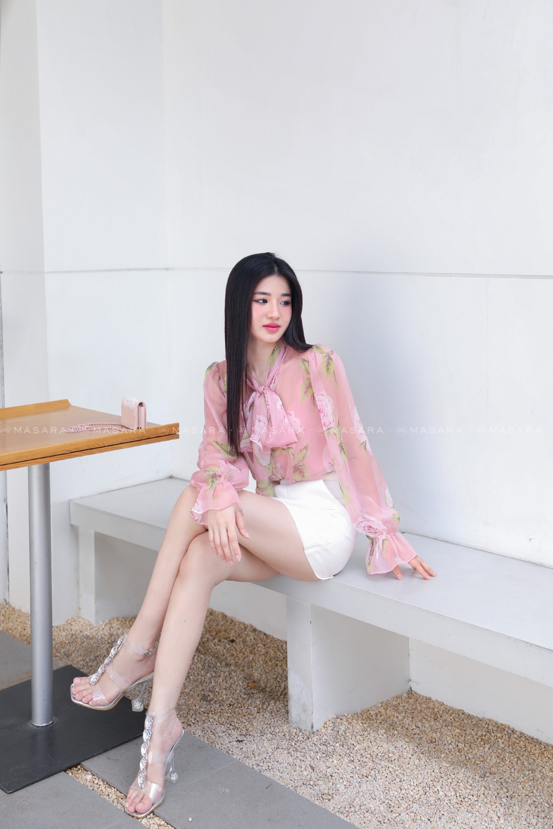 ÁO TƠ NƠ HOA HỒNG PASTEL + ÁO LÓT