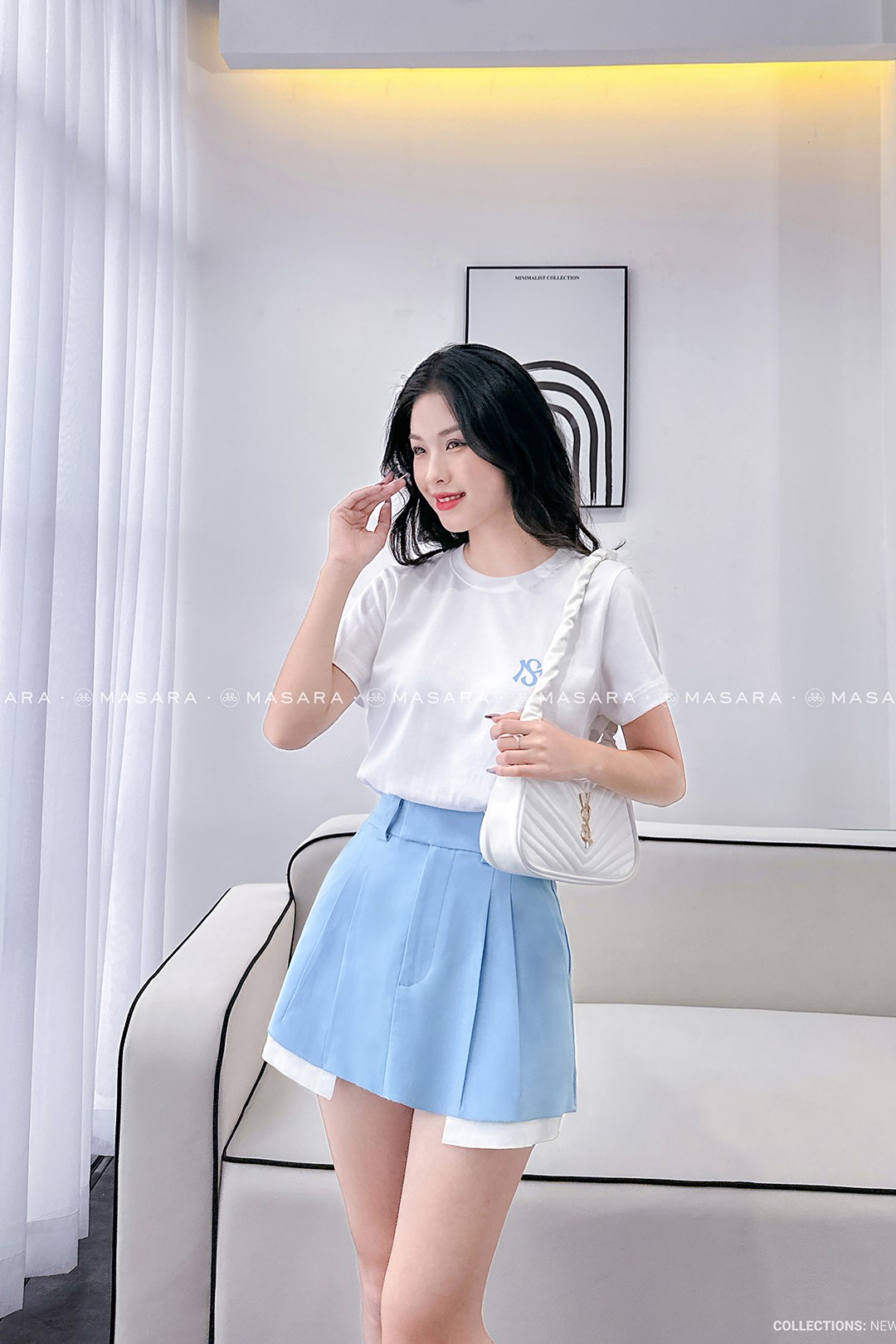 Váy xòe đầm công sở nữ tính - xanh dương | Shopee Việt Nam