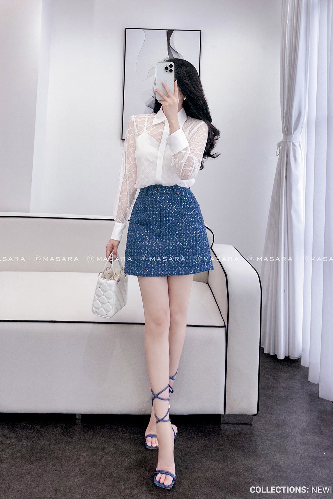 Chân váy kim sa dài hàng Quảng Châu  BigBuy360  bigbuy360vn