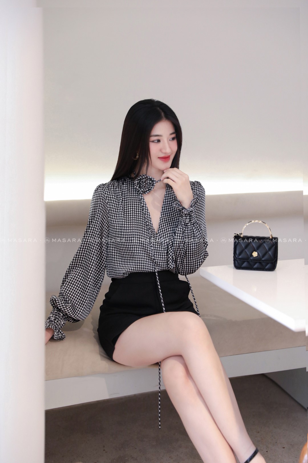ÁO LỤA KIMONO ZICZAC  + CHOCKER