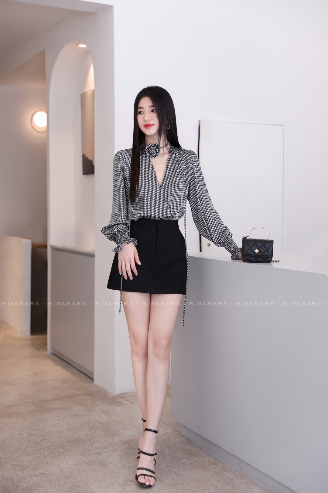 ÁO LỤA KIMONO ZICZAC  + CHOCKER