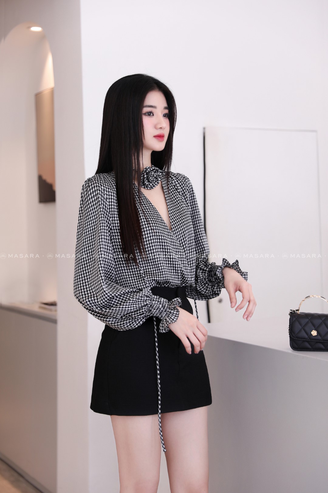 ÁO LỤA KIMONO ZICZAC  + CHOCKER