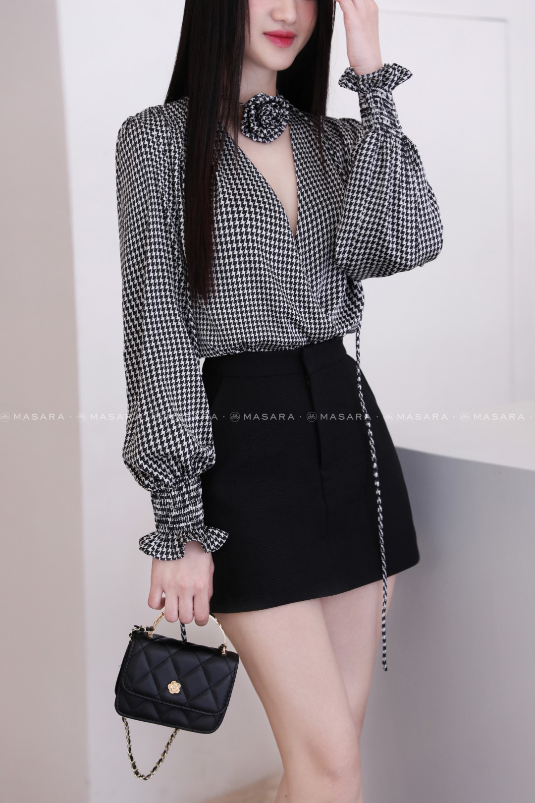 ÁO LỤA KIMONO ZICZAC  + CHOCKER