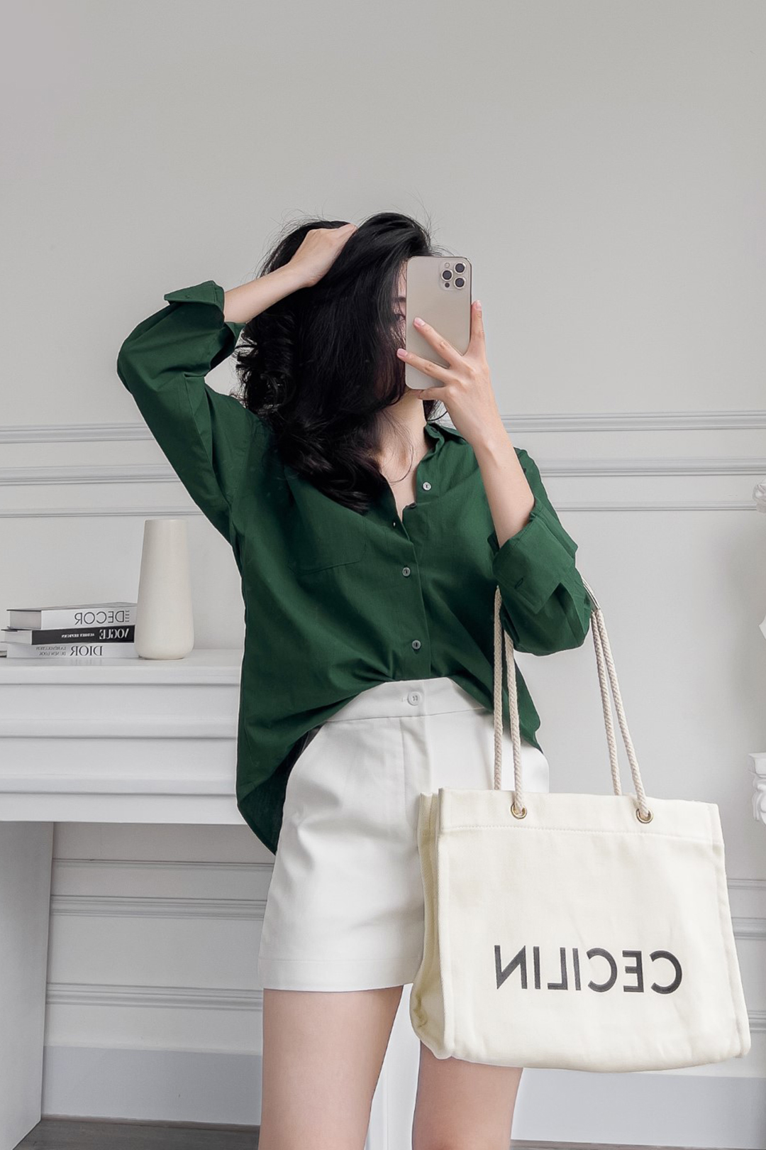 ÁO FORM RỘNG NHẬT XANH LỤC