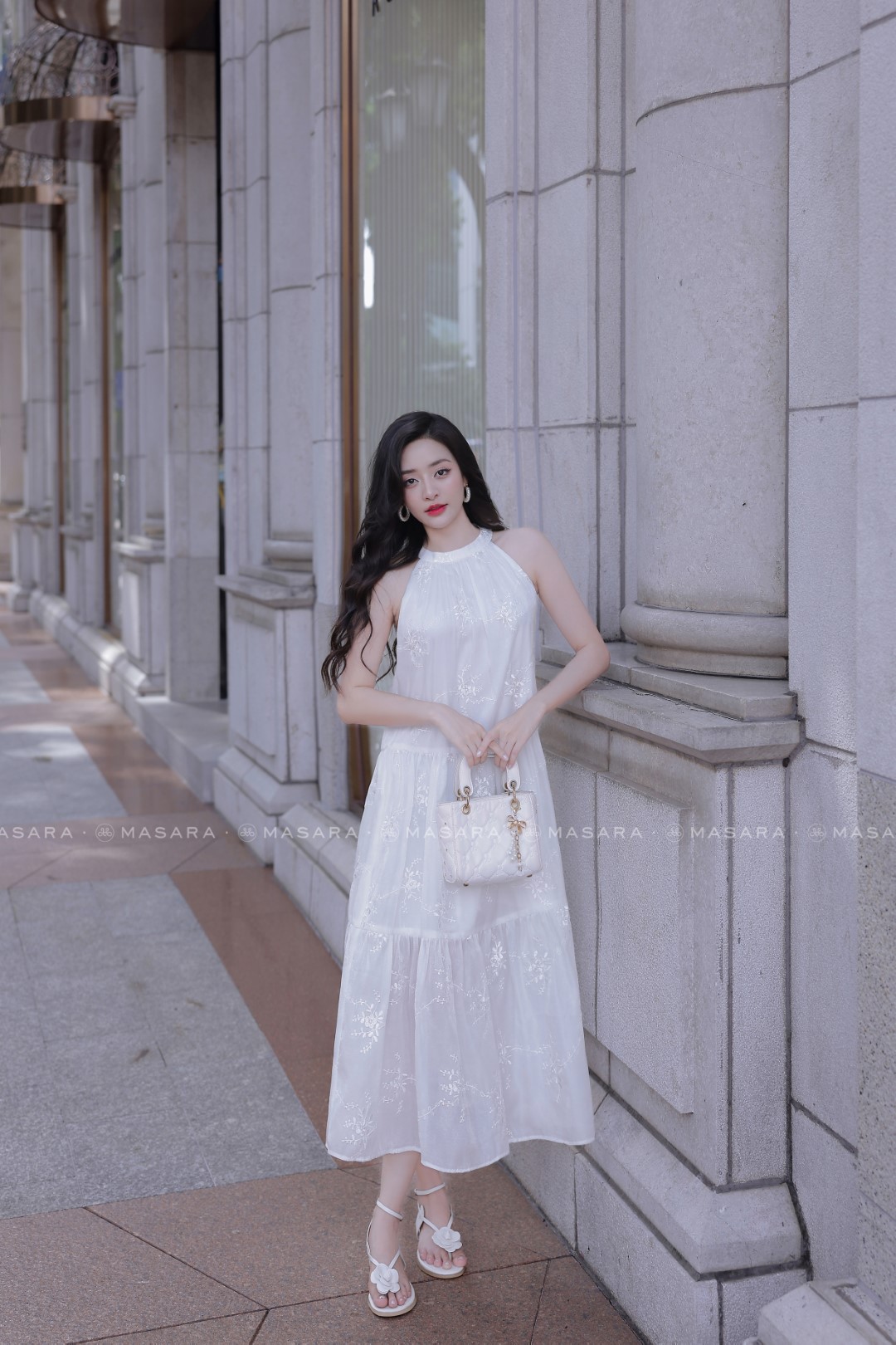 ĐẦM TẰM THÊU HOA TRẮNG