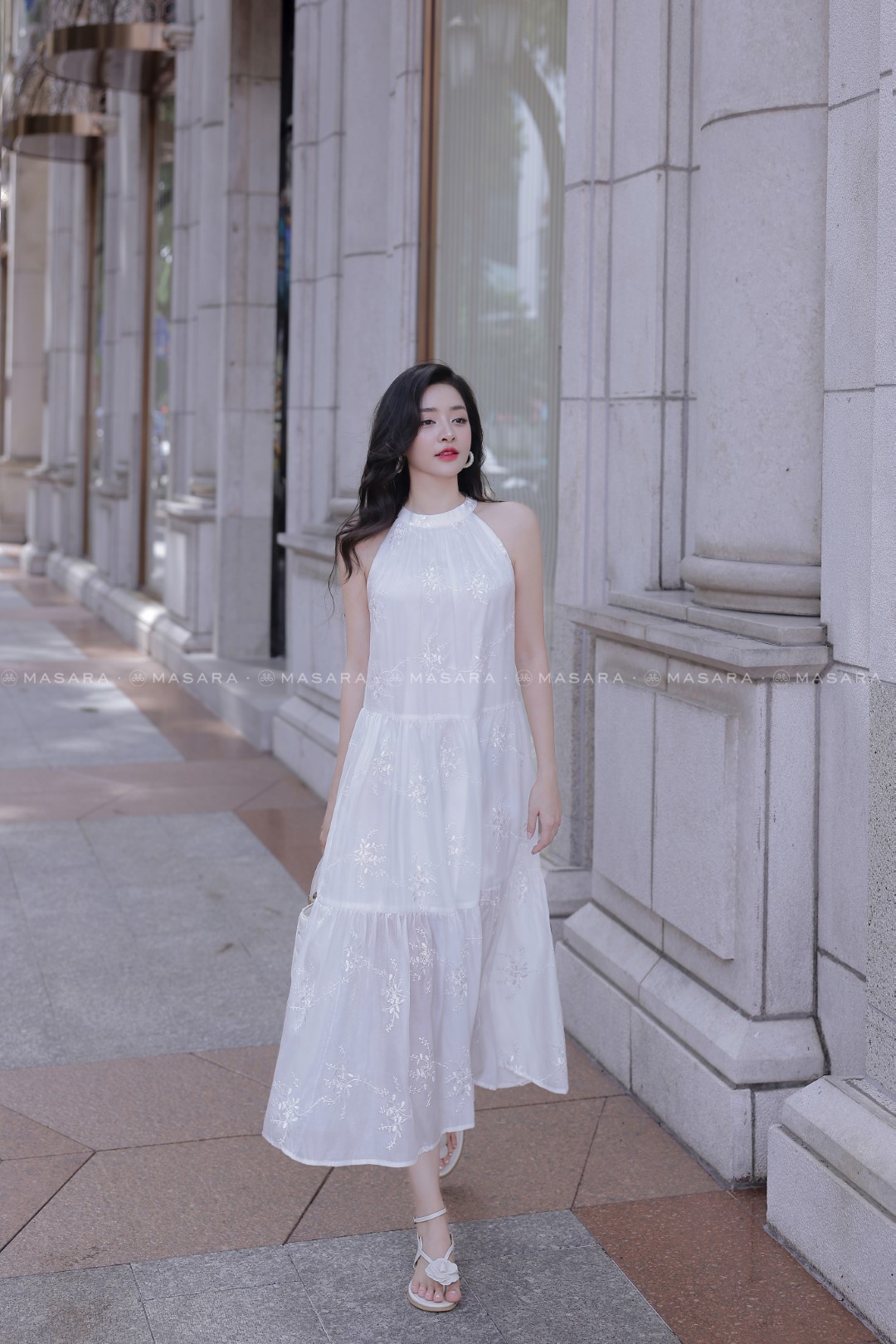 ĐẦM TẰM THÊU HOA TRẮNG