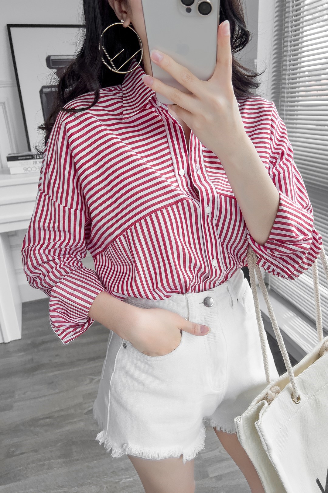 SƠ MI CÁNH DƠI KẺ ĐỎ