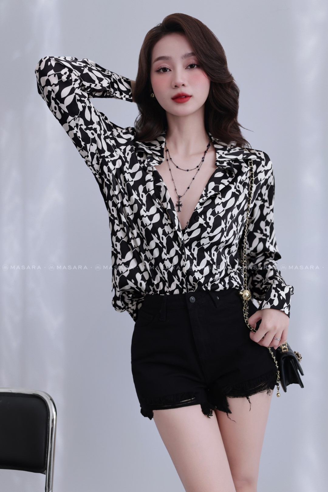 ÁO SƠ MI LỤA THỎ TRẮNG