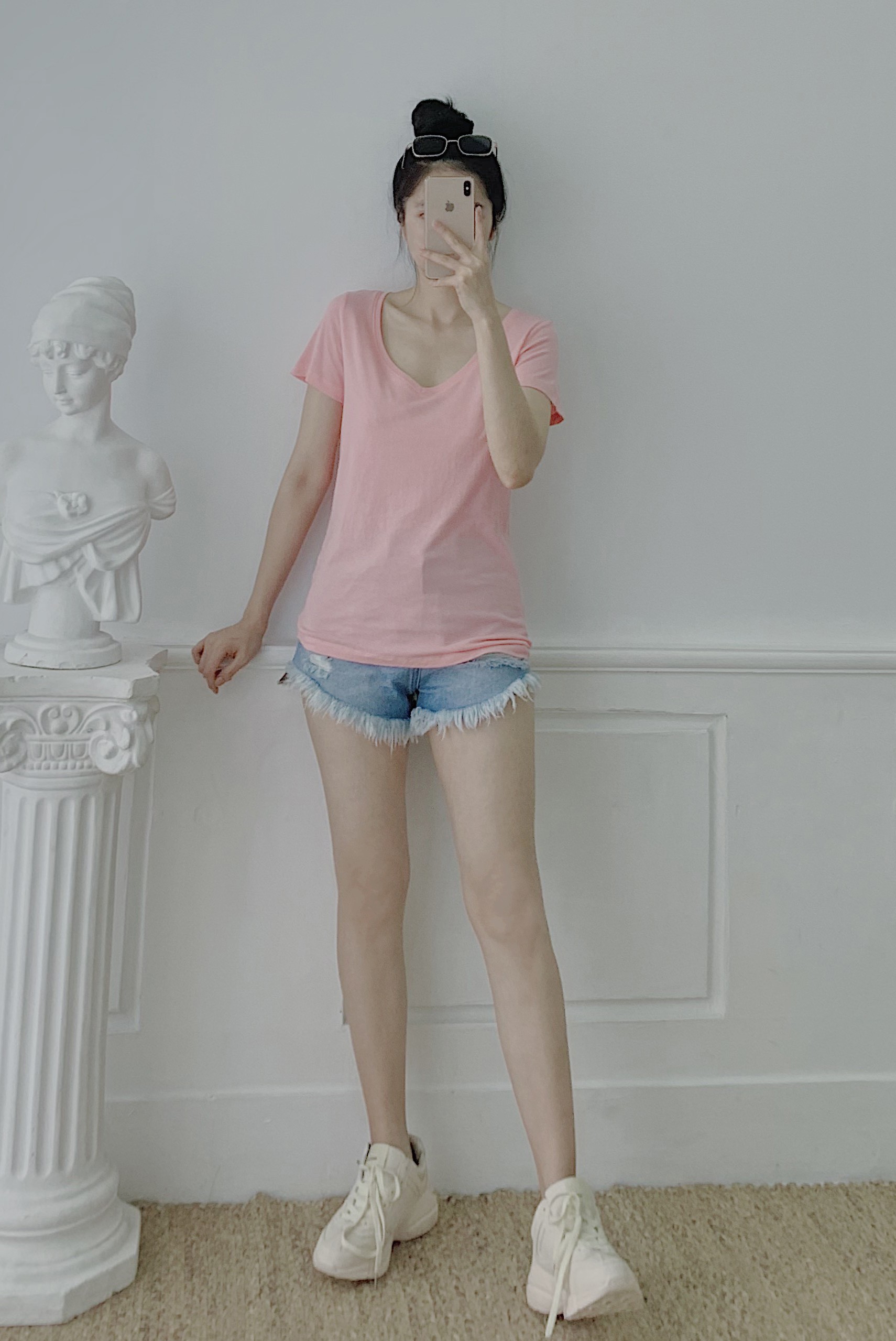 ÁO THUN CỔ TIM (HỒNG)
