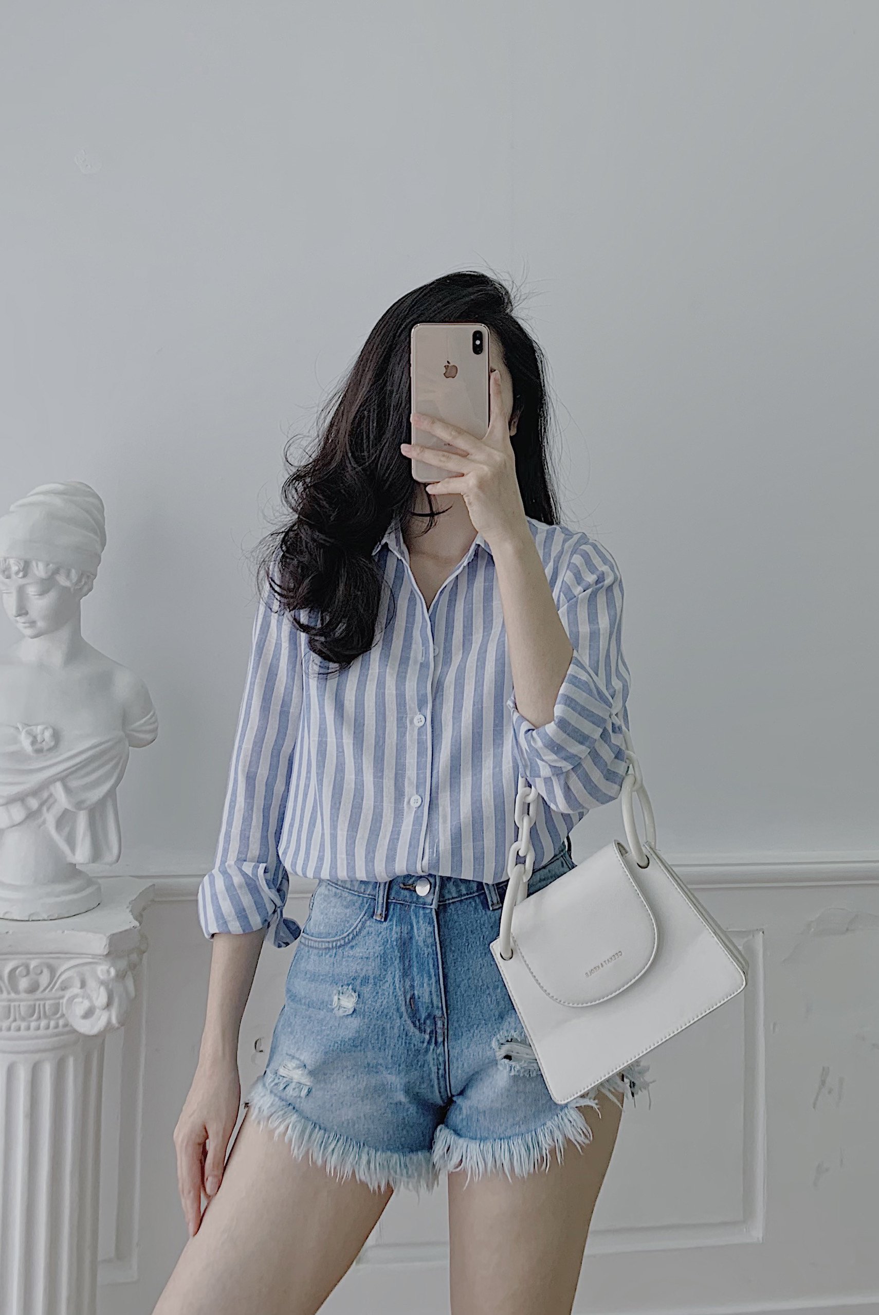 SƠ MI KẺ SUÔNG TO (XANH DƯƠNG)