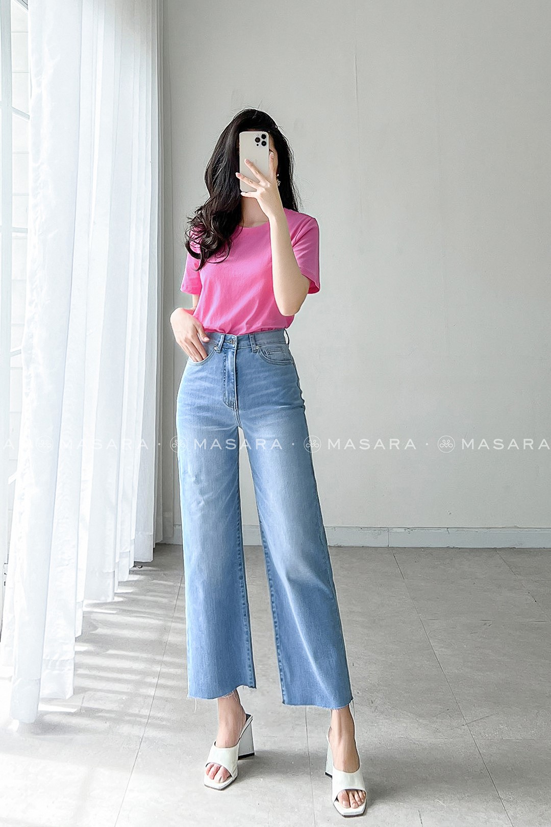 ÁO THUN COTTON 2 CHIỀU HỒNG NHẠT
