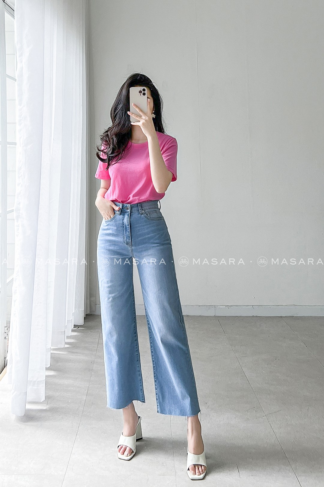 ÁO THUN COTTON 2 CHIỀU HỒNG NHẠT