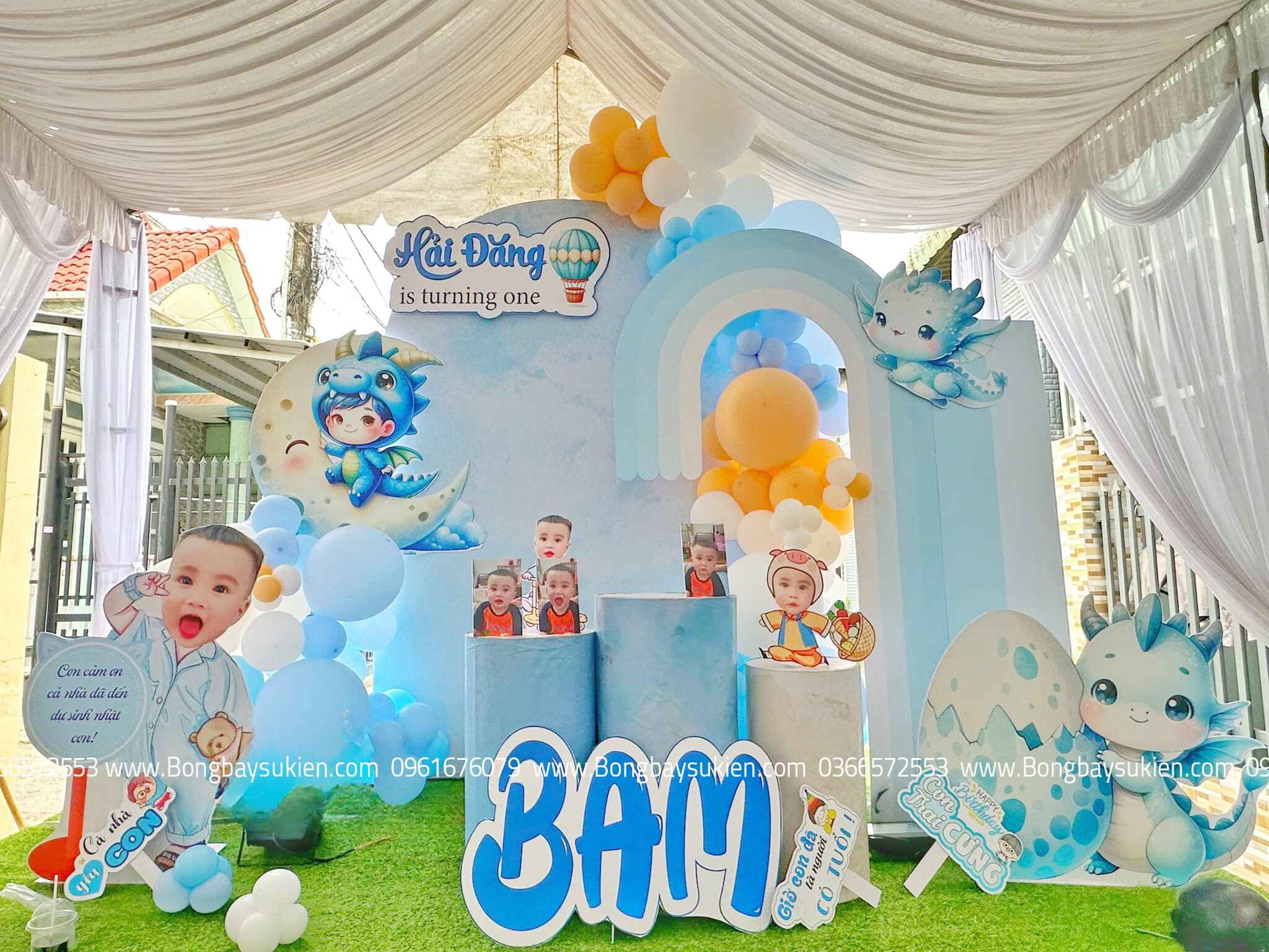 20 Mẫu trang trí thôi nôi, đầy tháng, sinh nhật bé tuổi Rồng tại Hà Nội