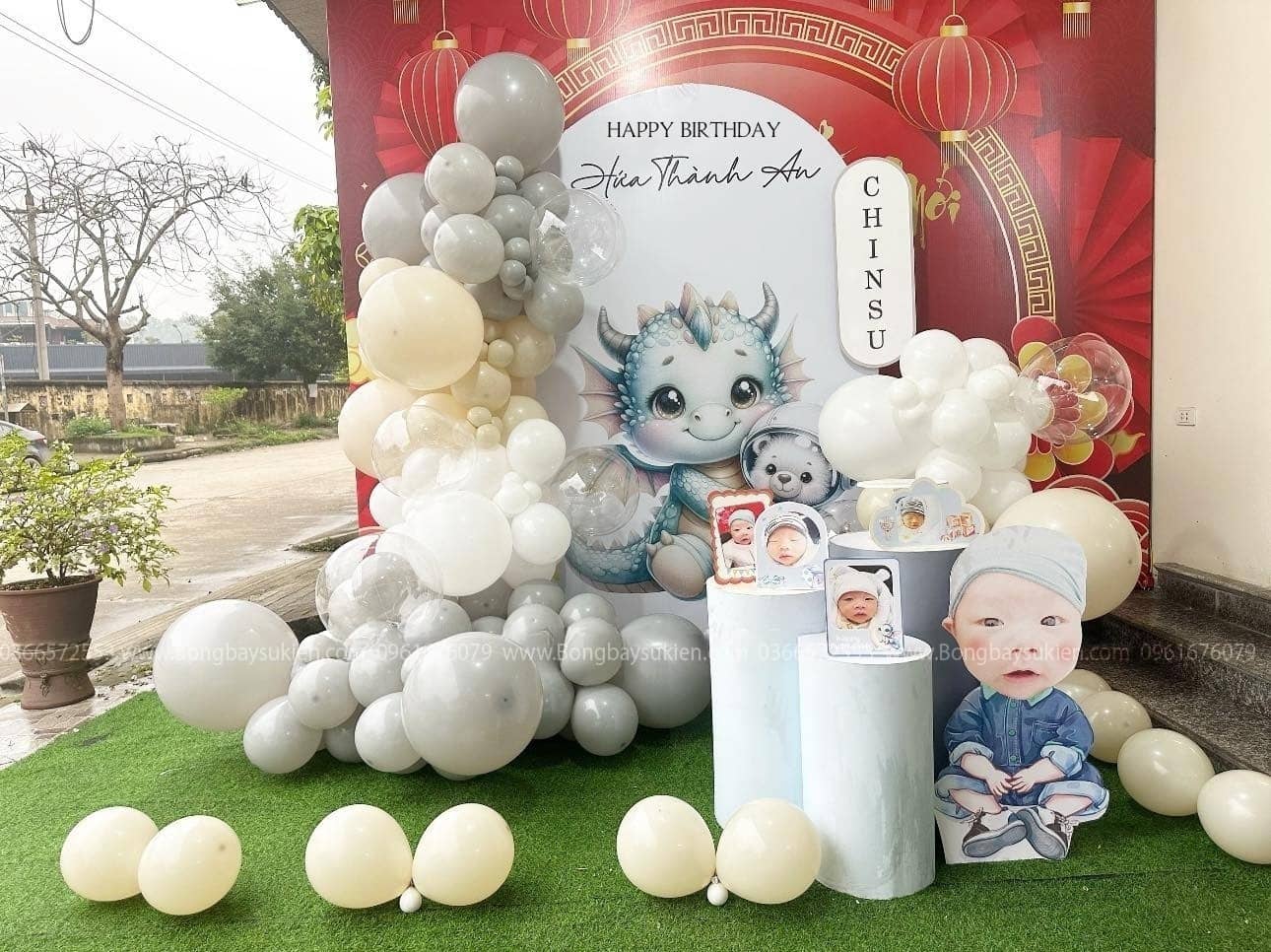 Backdrop Sinh Nhật Bé Trai Tuổi Rồng Giá Rẻ