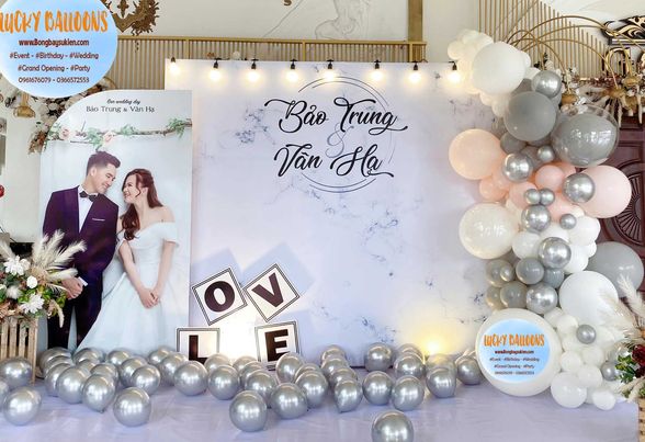 Trang trí Backdrop trang trí đám cưới