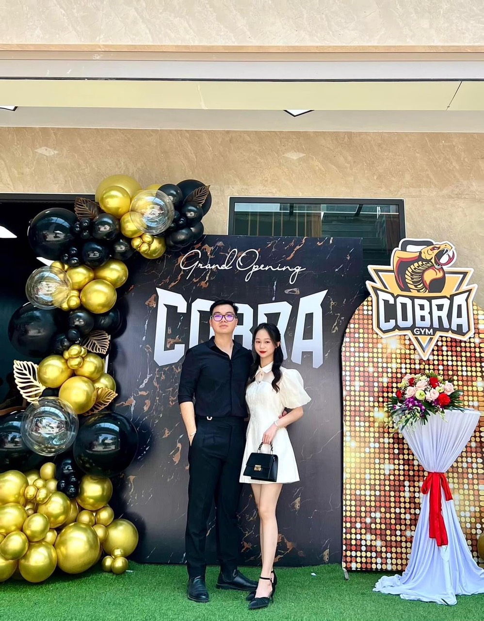 Backdrop trang trí khai trương phòng Gym