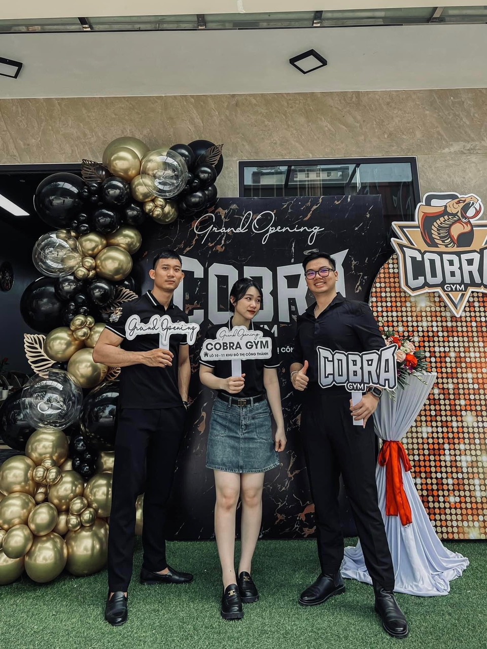 Backdrop trang trí khai trương phòng Gym
