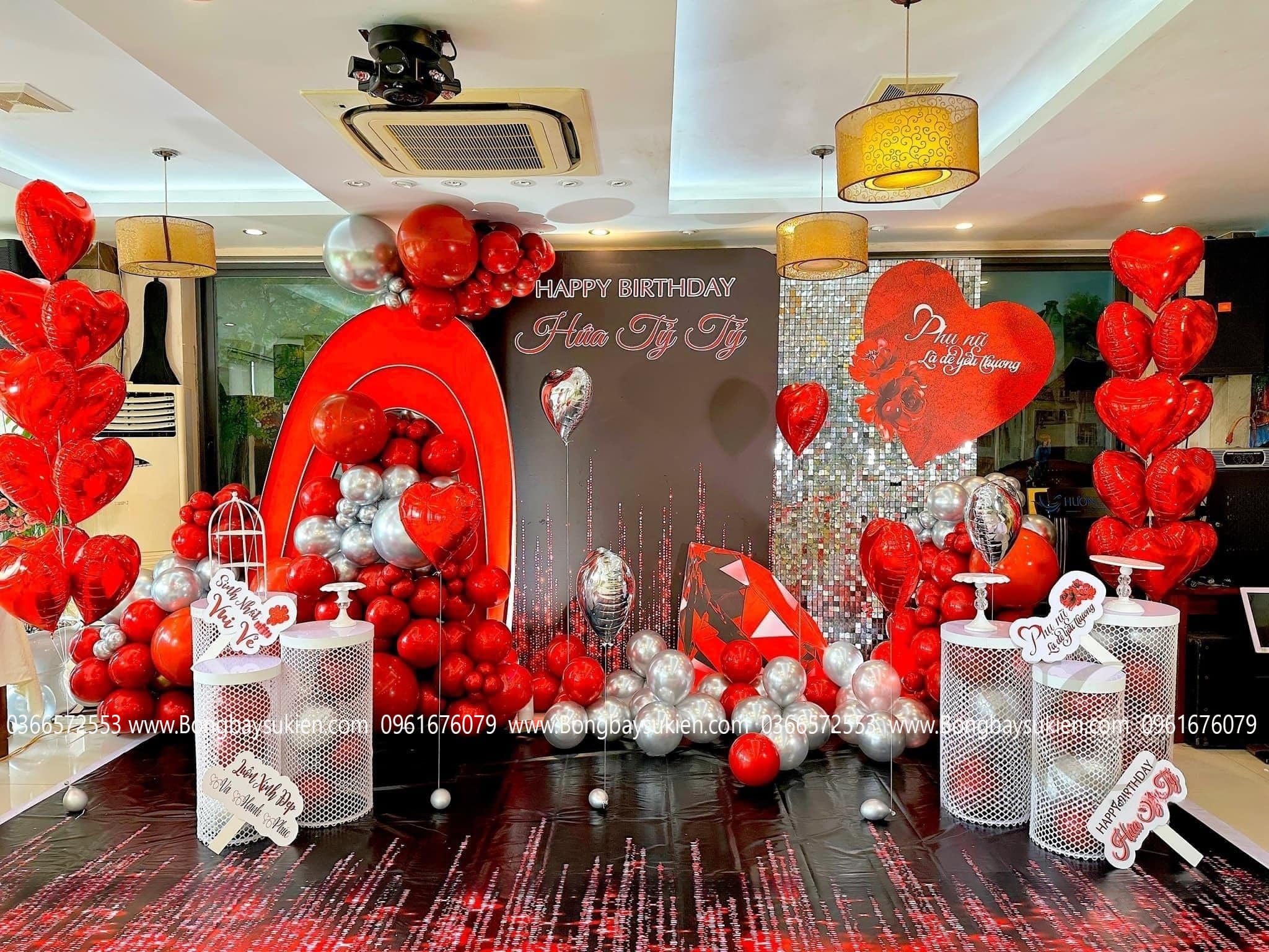 Backdrop Trang Trí Sinh Nhật Cho Sếp Nữ