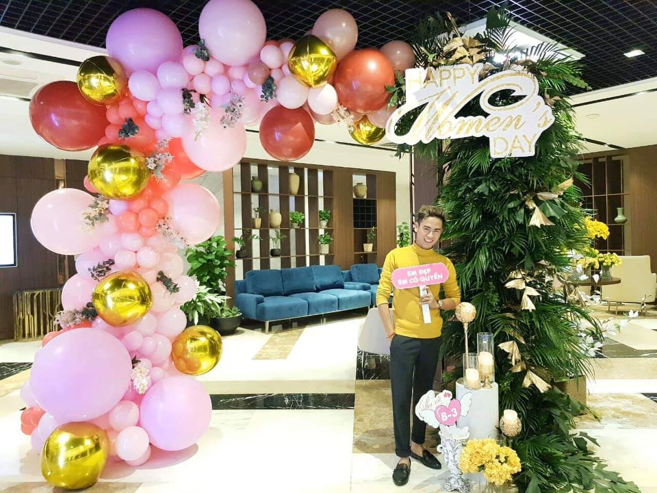 Trang trí bóng bay ngày phụ nữ Việt Nam 20/10 tại Hà Nội.