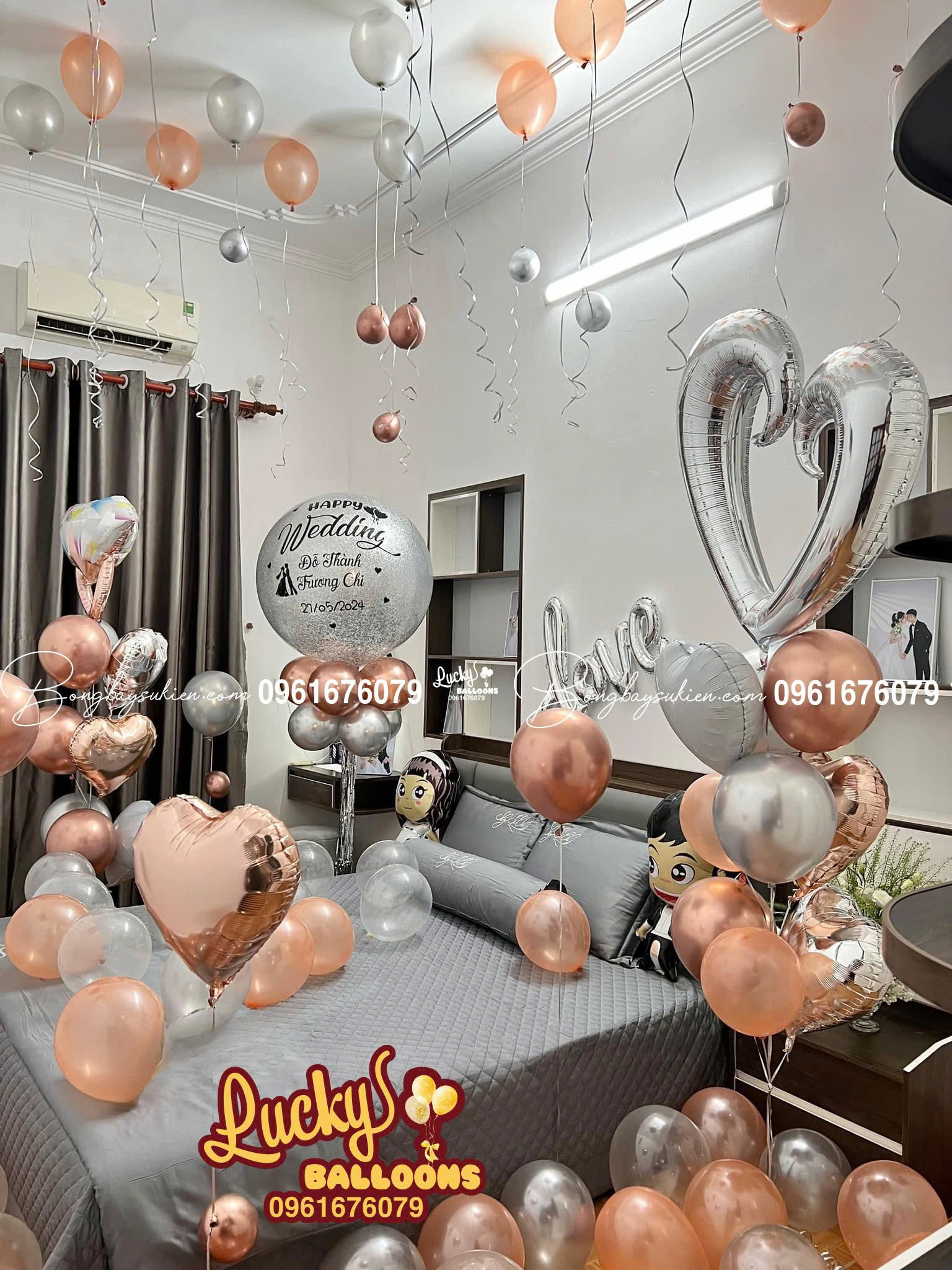 Trang Trí Phòng Cưới Giá Rẻ Tại Hoàng Mai Hà Nội Bóng Bay Phòng Cưới