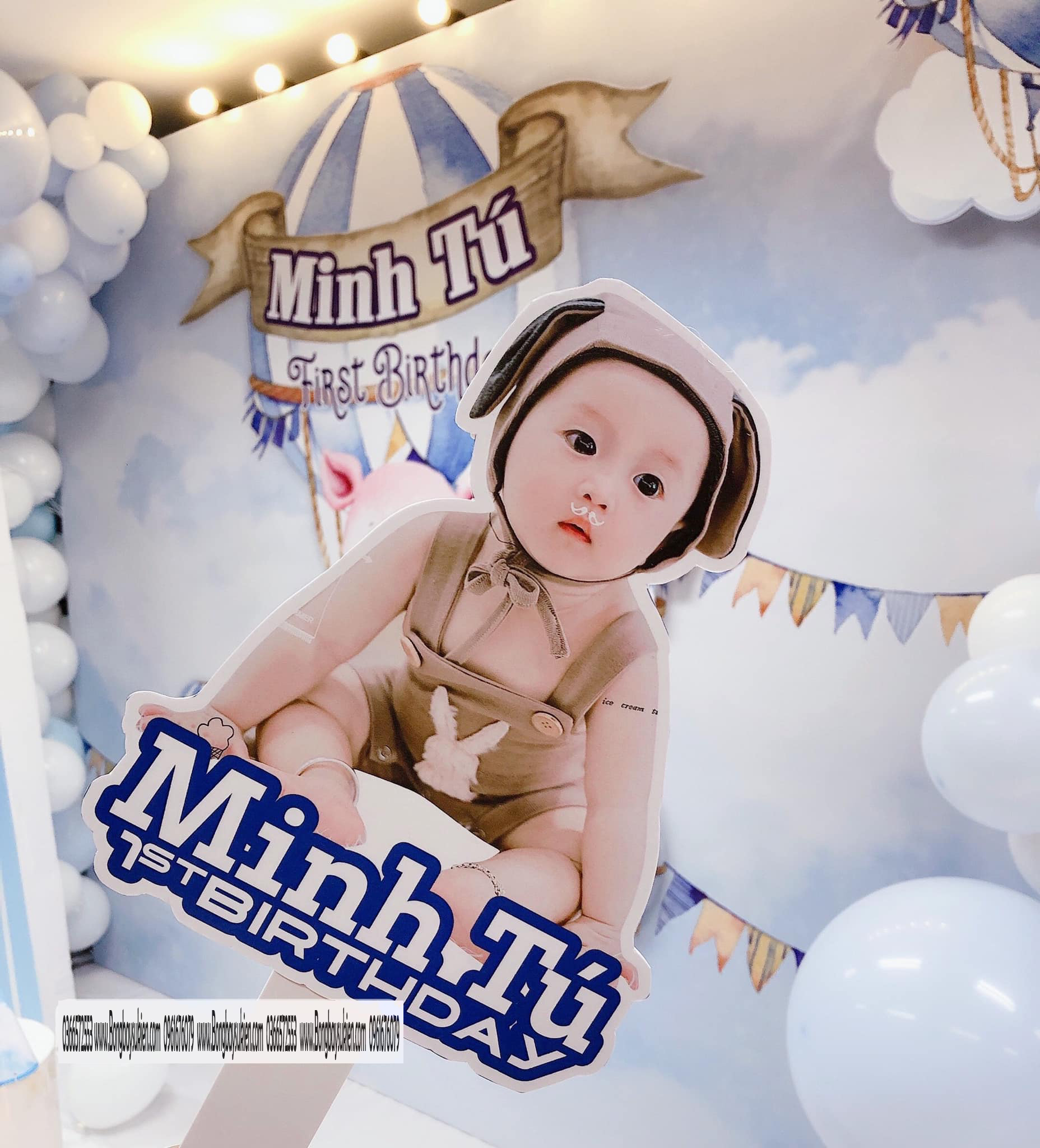 Trang trí sinh nhật bé trai 1 tuổi