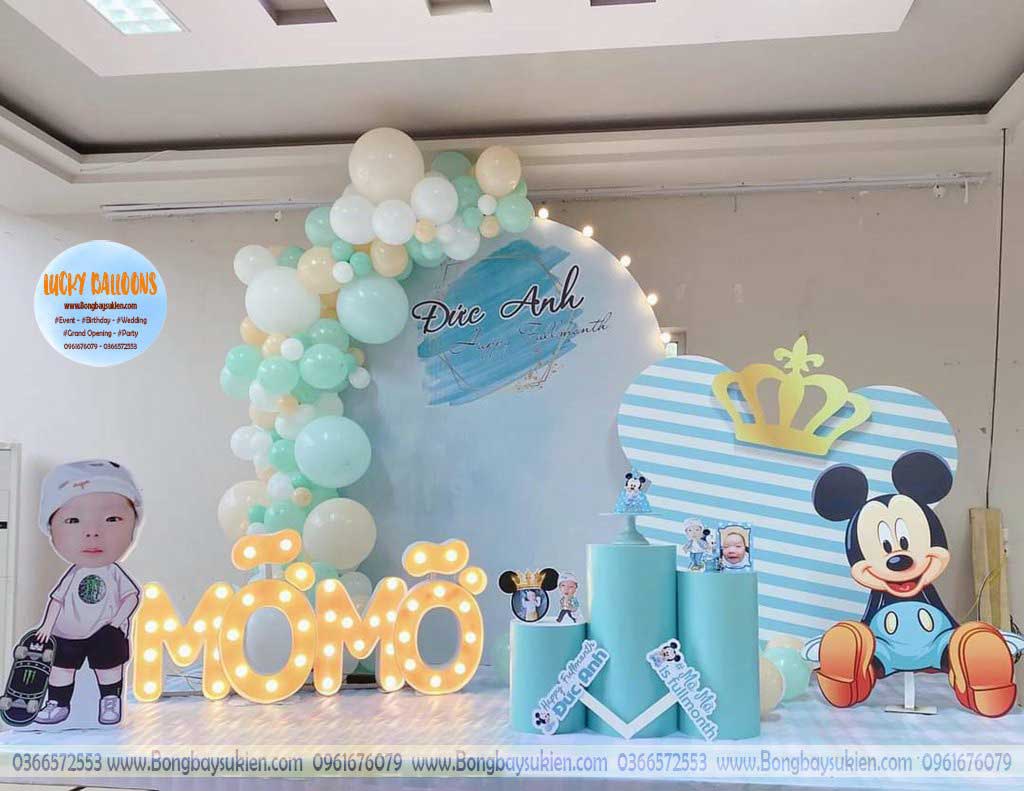 Trang trí đầy tháng cho bé trai đẹp