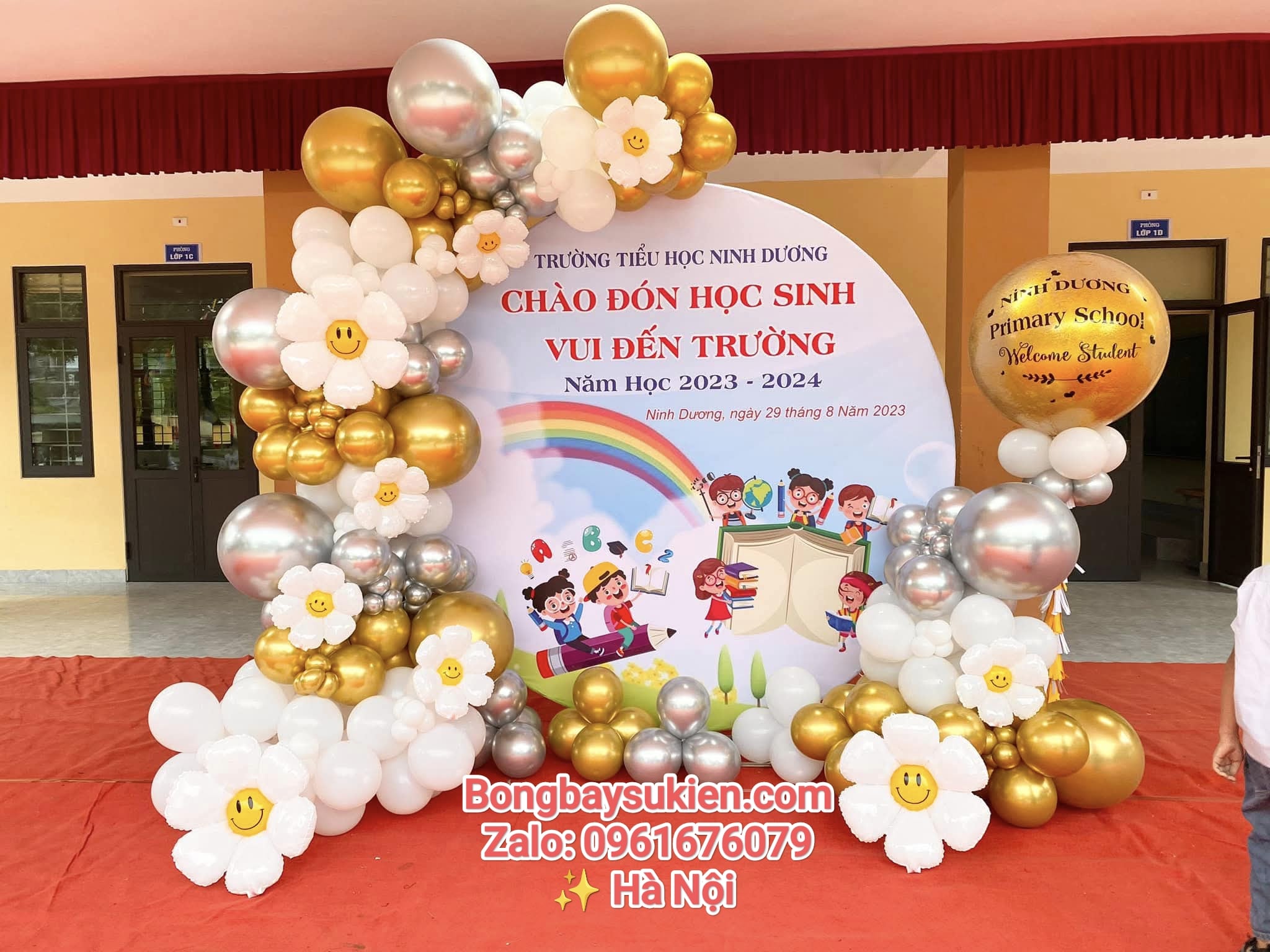 Trang Trí Cổng Chào Bóng Bay Khai Giảng Năm Học Mới Tại Hà Nội